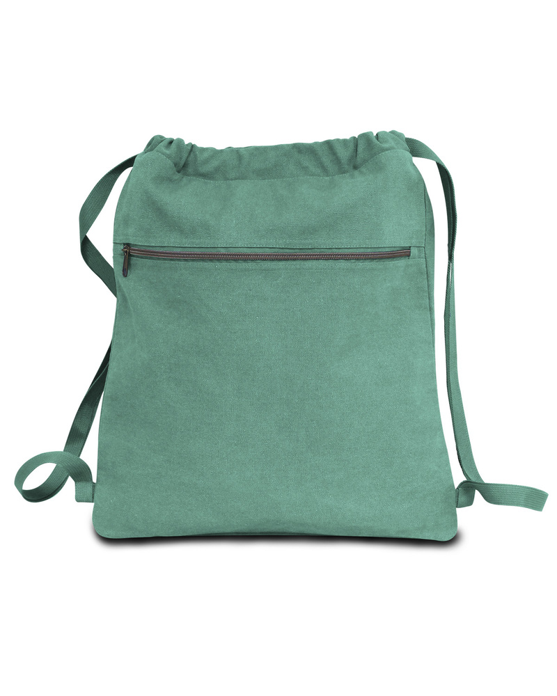 Liberty Bags 8877 Seaside Cotton Pigment Dyed Drawstring Bag Front Fullsize"