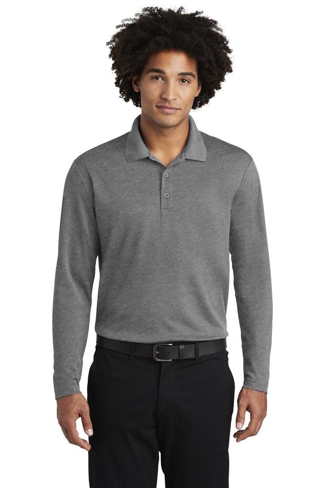 Sport-Tek ST640LS PosiCharge ® RacerMesh ® Long Sleeve Polo Front Fullsize"