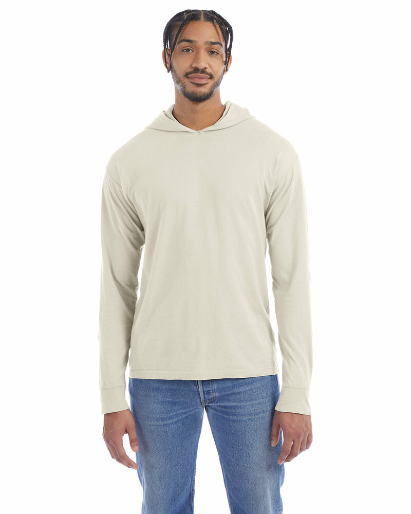 comfortwash by hanes gdh280 unisex jersey hooded sweatshirt Front Fullsize