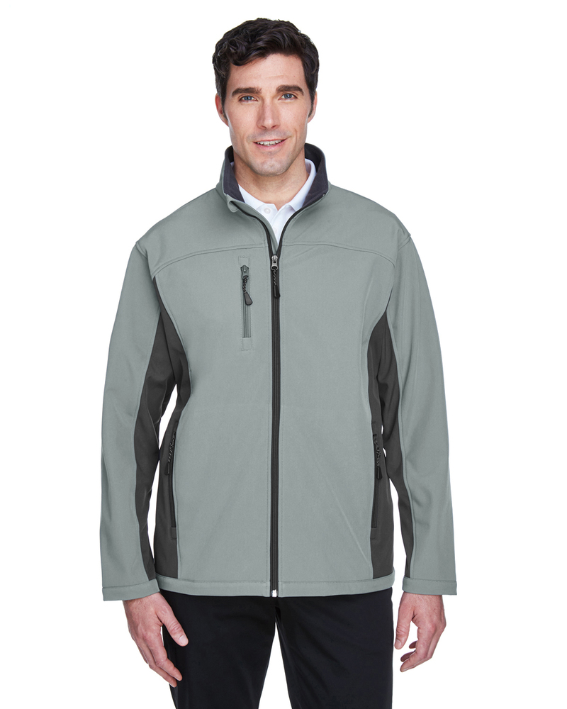 devon & jones d997 men's soft shell colorblock jacket Front Fullsize