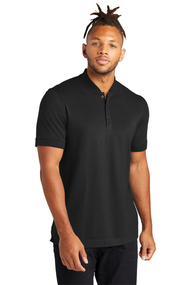 mercer+mettle mm1008 stretch pique henley Front Fullsize