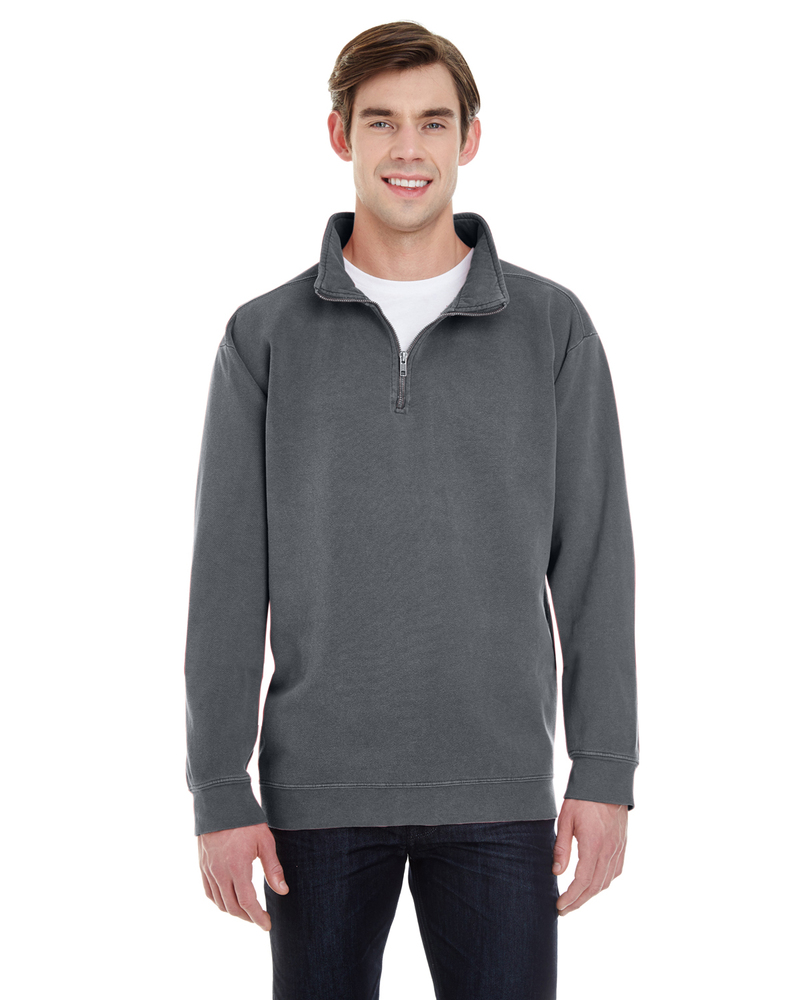 comfort colors 1580 ring spun 1/4-zip sweatshirt Front Fullsize