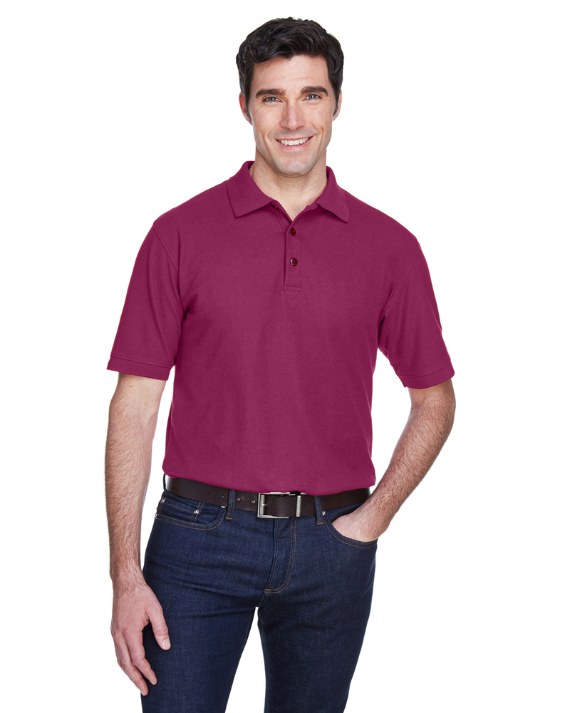 UltraClub 8540 Men's Whisper Piqué Polo Front Fullsize"