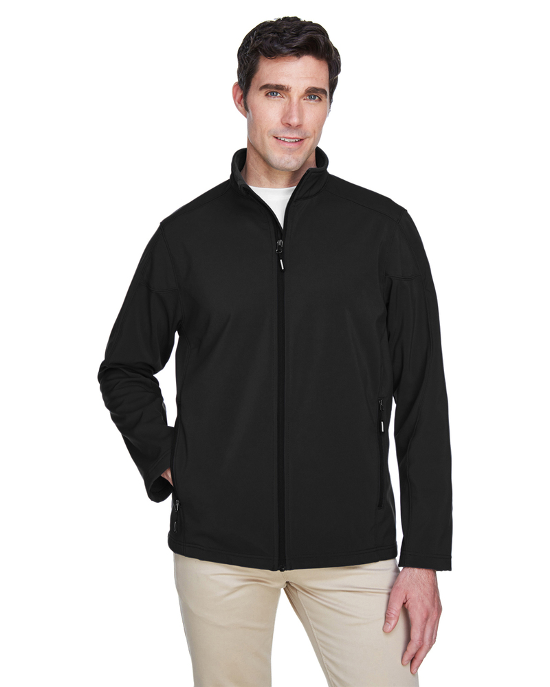 core 365 88184t men's tall cruise two-layer fleece bonded soft shell jacket Front Fullsize