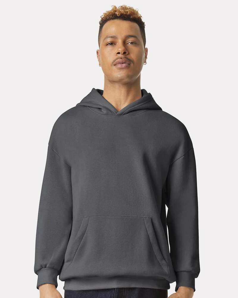 american apparel rf498 unisex reflex fleece pullover hooded sweatshirt Front Fullsize