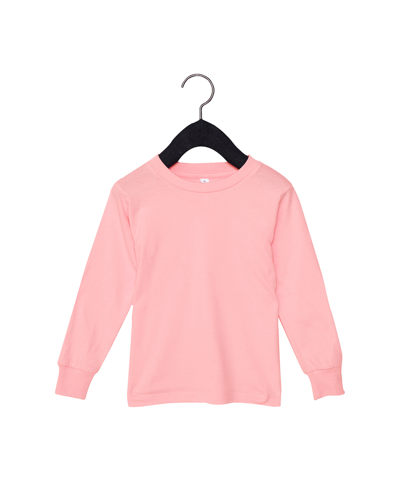 Bella + Canvas 3501T Youth Toddler Jersey Long Sleeve T-Shirt Front Fullsize"