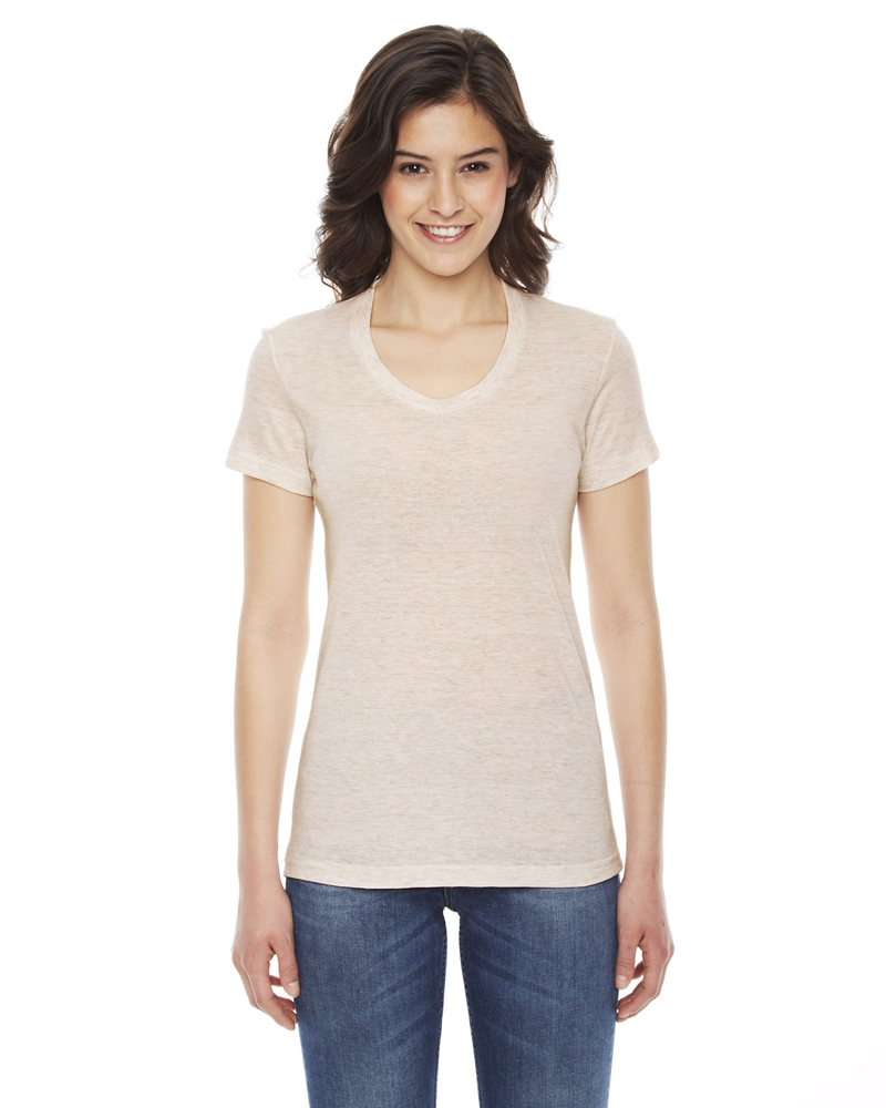 american apparel tr301w ladies' triblend short-sleeve track t-shirt Front Fullsize