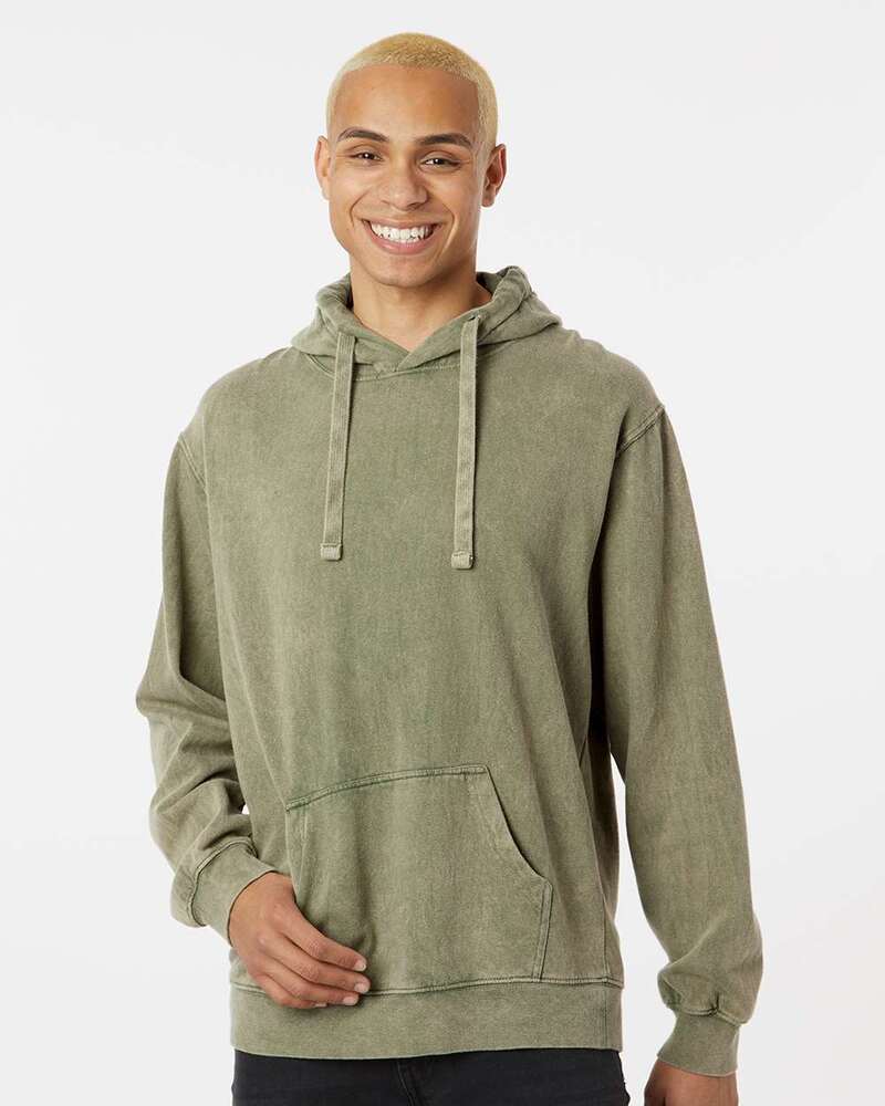 dyenomite 854mw premium fleece mineral wash hooded sweatshirt Front Fullsize