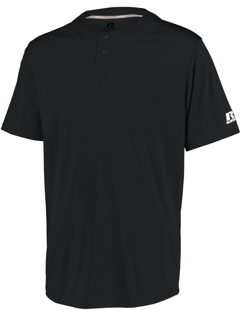 Russell Athletic 3R7X2B Youth Performance Two-Button Solid Jersey Front Fullsize"