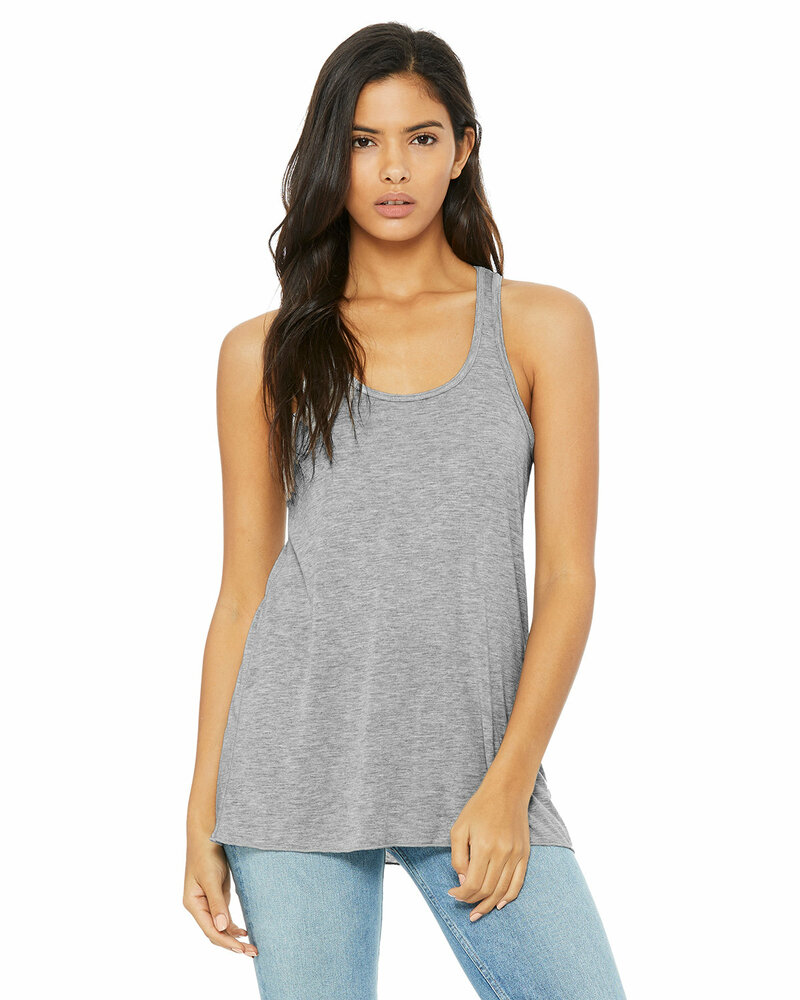 bella + canvas b8800 ladies' flowy racerback tank Front Fullsize