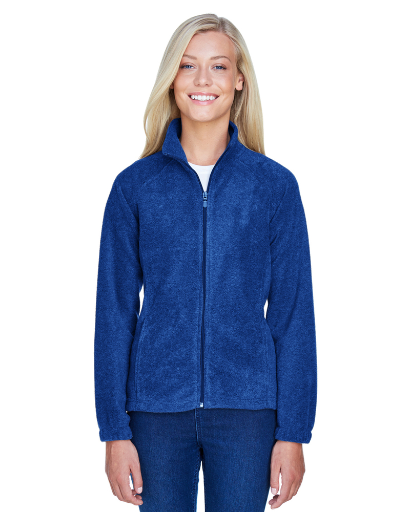 Harriton M990W Ladies' 8 oz. Full-Zip Fleece Front Fullsize"