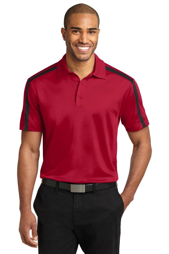 Port Authority K547 Silk Touch™ Performance Colorblock Stripe Polo Front Fullsize"