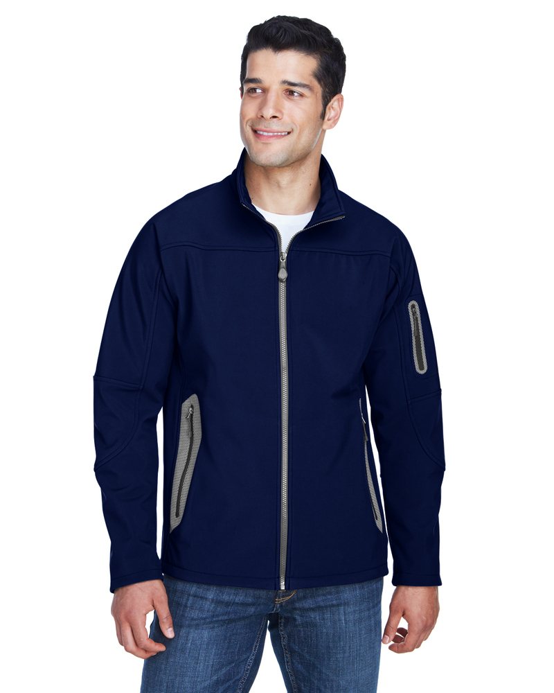 north end 88138 men's three-layer fleece bonded soft shell technical jacket Front Fullsize