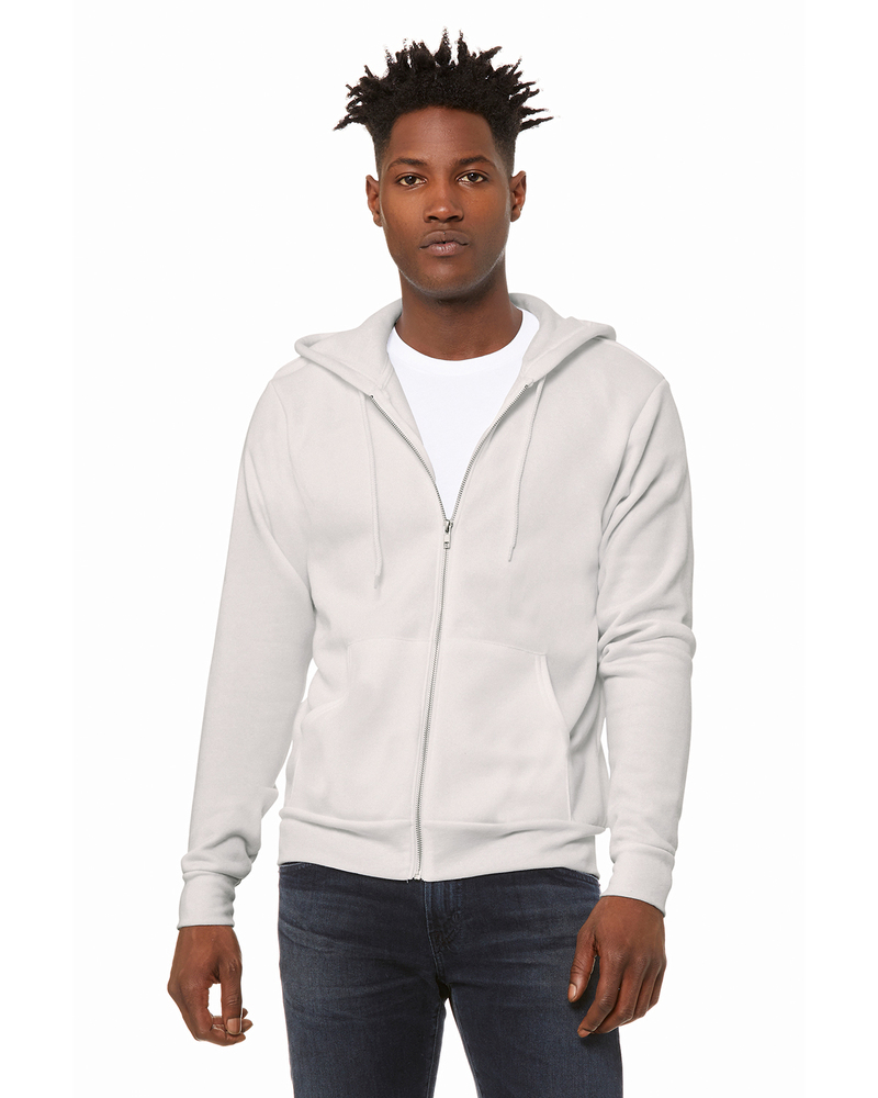 Bella + Canvas 3739 Unisex Sponge Fleece Full-Zip Hooded Sweatshirt Front Fullsize"