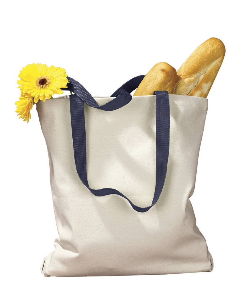 BAGedge BE010 Canvas Tote with Contrasting Handles Front Fullsize"