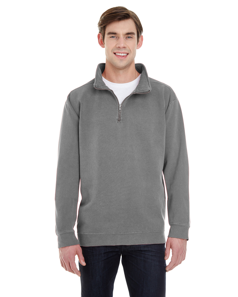 comfort colors 1580 ring spun 1/4-zip sweatshirt Front Fullsize