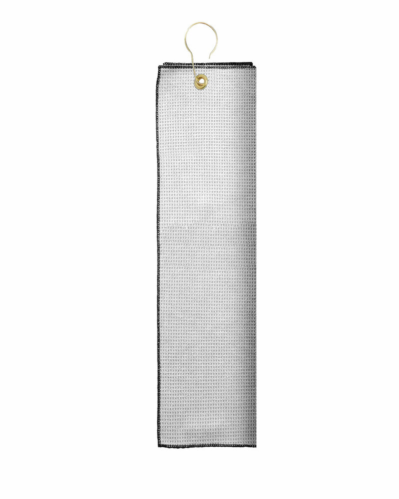 pro towels mw26tg microfiber waffle golf towel with tri-fold grommet Front Fullsize