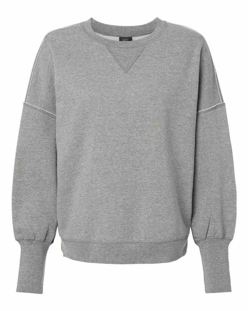 MV Sport W22712 Women's Sueded Fleece Crewneck Sweatshirt Front Fullsize"
