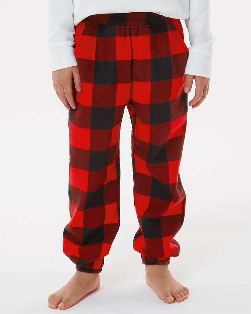 burnside b4810 youth flannel jogger Front Fullsize