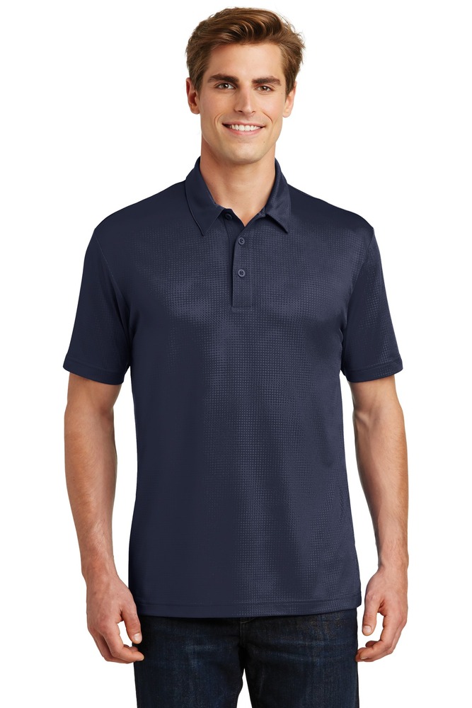 sport-tek st630 embossed posicharge ® tough polo ® Front Fullsize