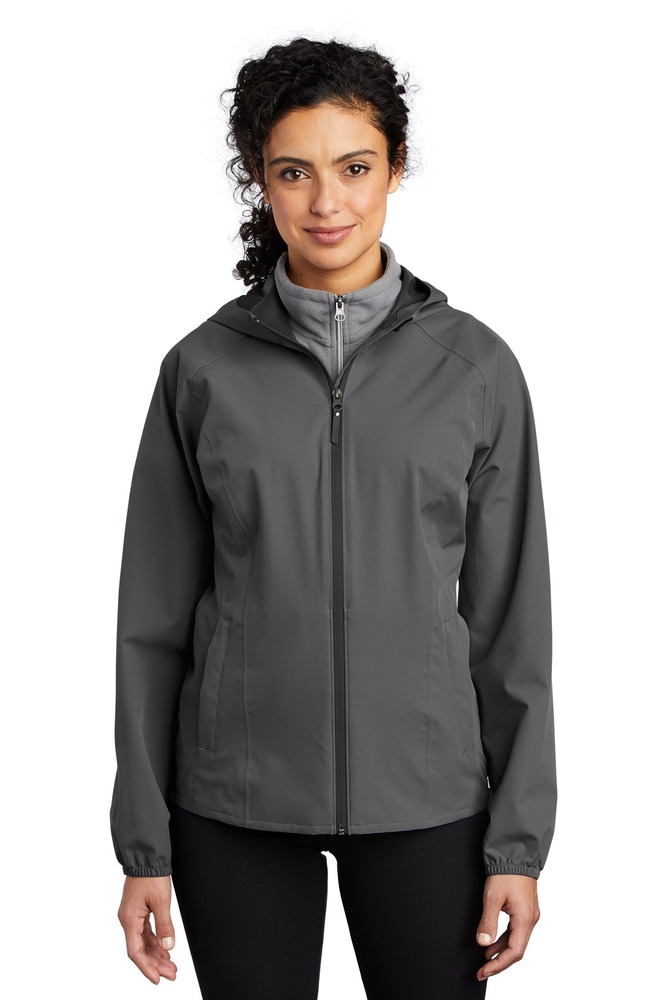 port authority l407 ladies essential rain jacket Front Fullsize