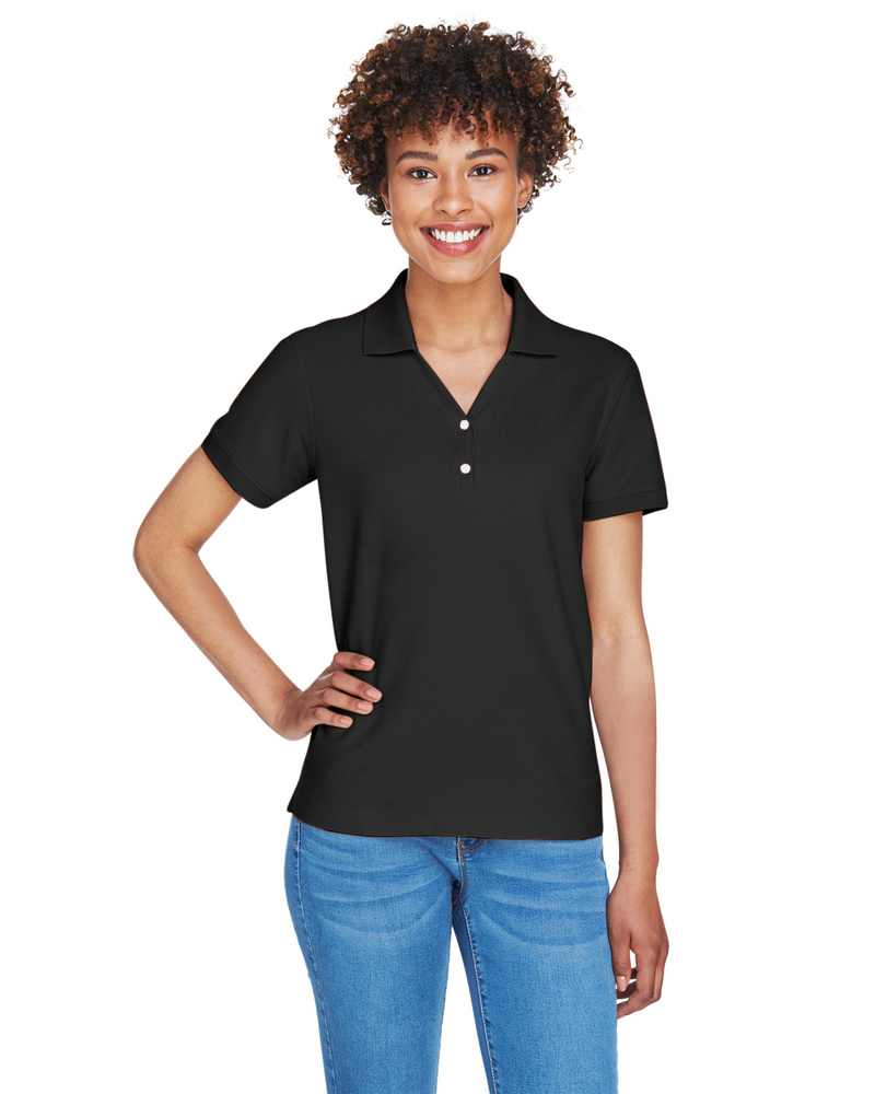 Devon & Jones D100W Ladies' Pima Piqué Y-Collar Polo Front Fullsize"