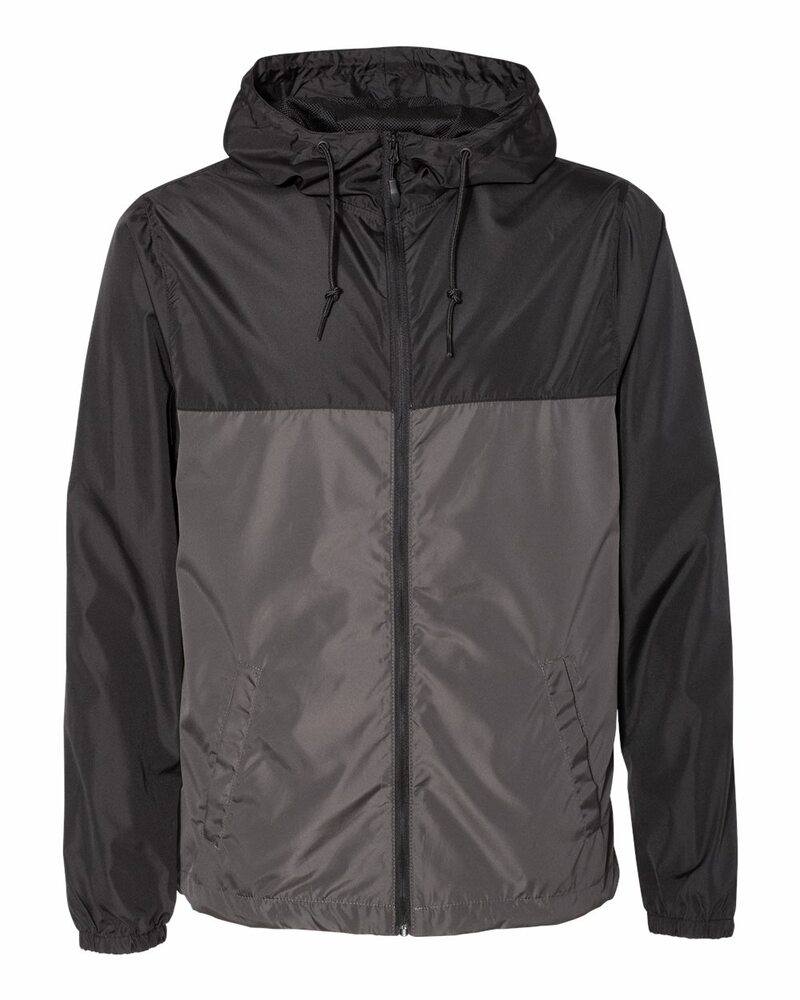 independent trading co. exp54lwz unisex lightweight windbreaker full-zip jacket Front Fullsize