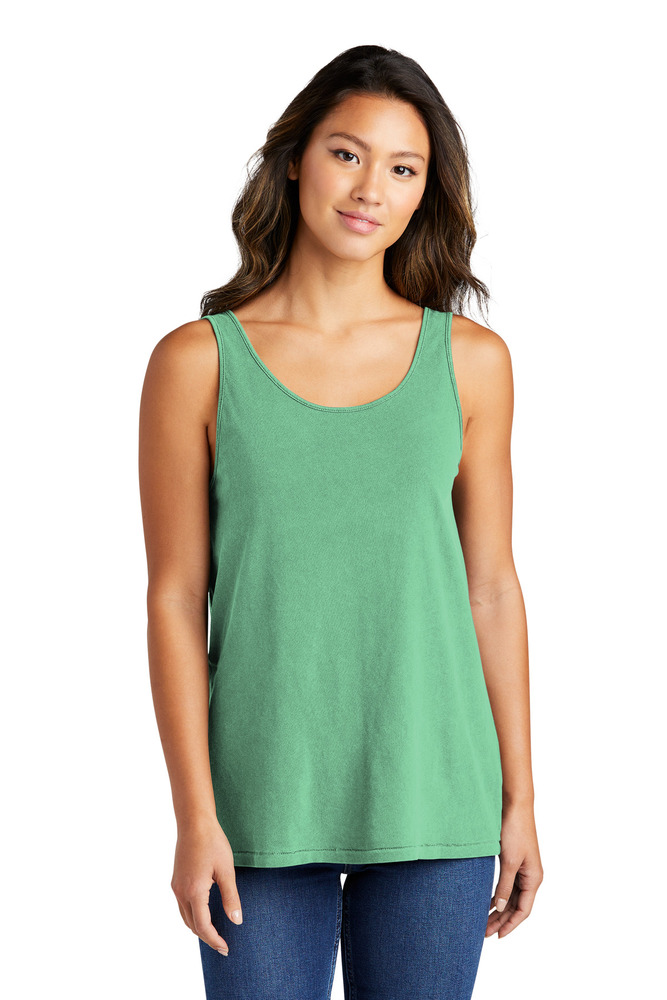 port & company lpc099tt ladies beach wash ® garment-dyed tank Front Fullsize