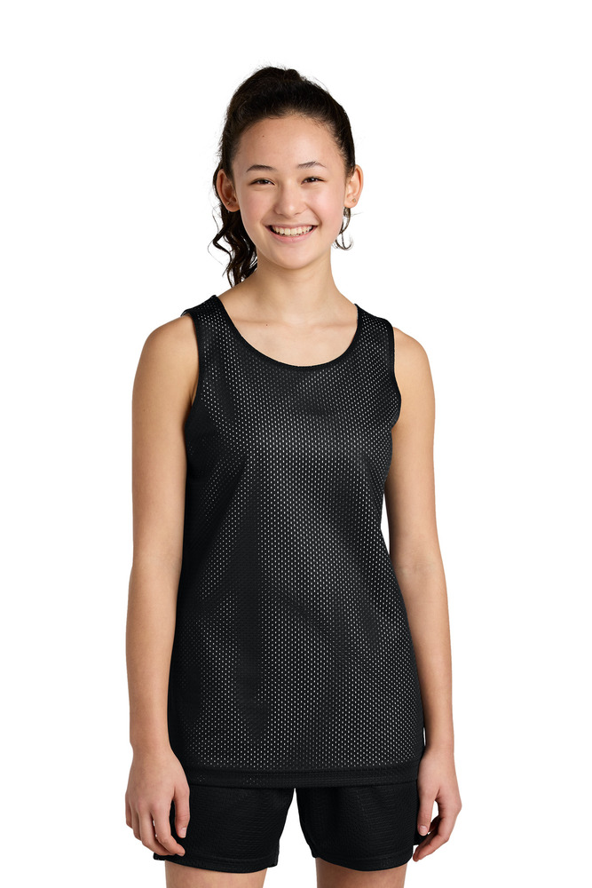 sport-tek yst5000 youth posicharge ® reversible mesh tank Front Fullsize