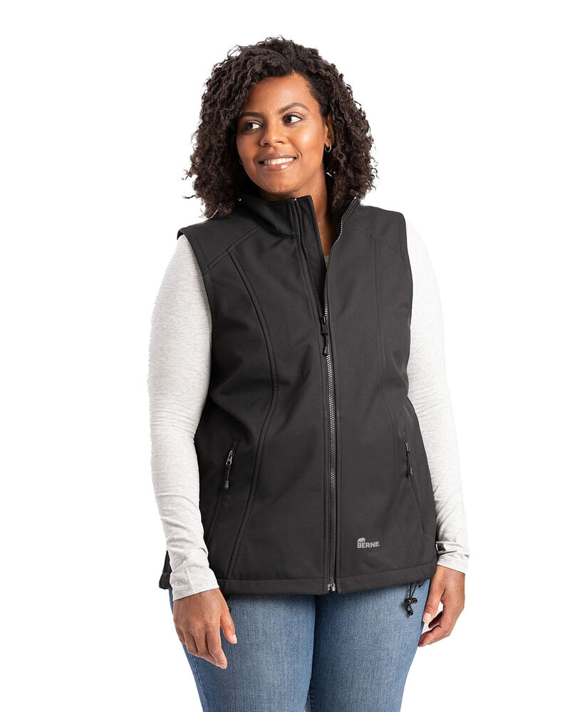 berne wvs303 ladies' highland softshell vest Front Fullsize