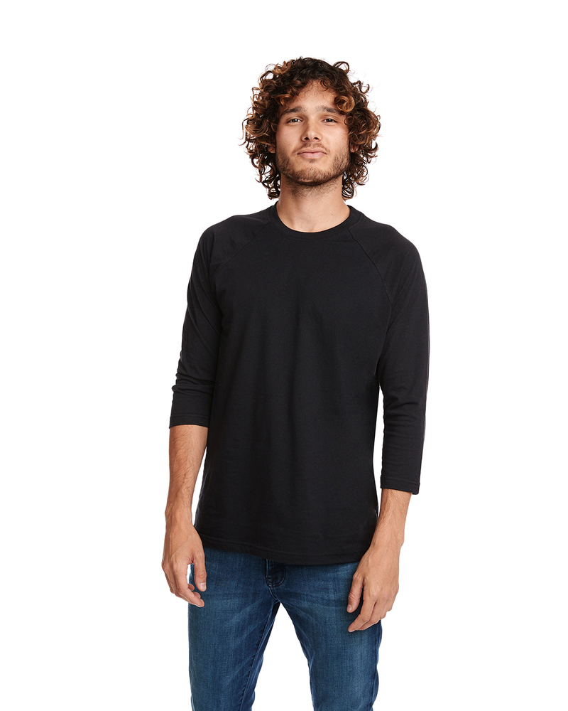 Next Level 6251 Unisex CVC 3/4 Sleeve Raglan Baseball T-Shirt Front Fullsize"