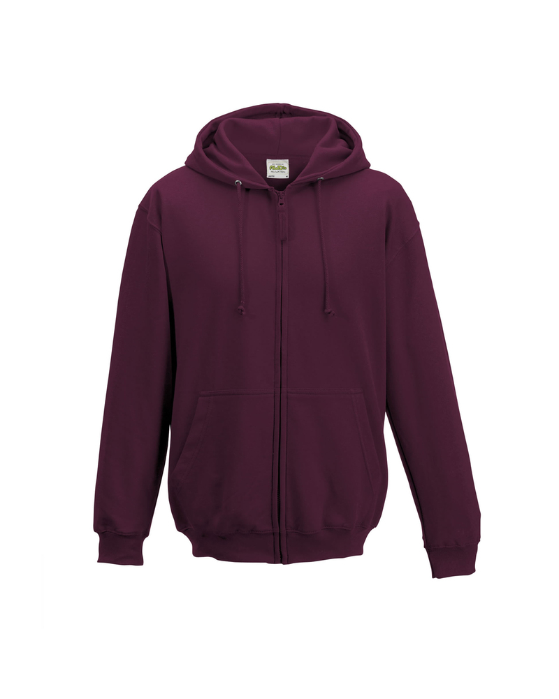 Just Hoods By AWDis JHA050 Men's 80/20 Midweight College Full-Zip Hooded Sweatshirt Front Fullsize"