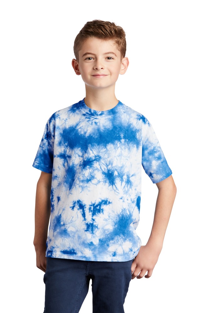 port & company pc145y youth crystal tie-dye tee Front Fullsize