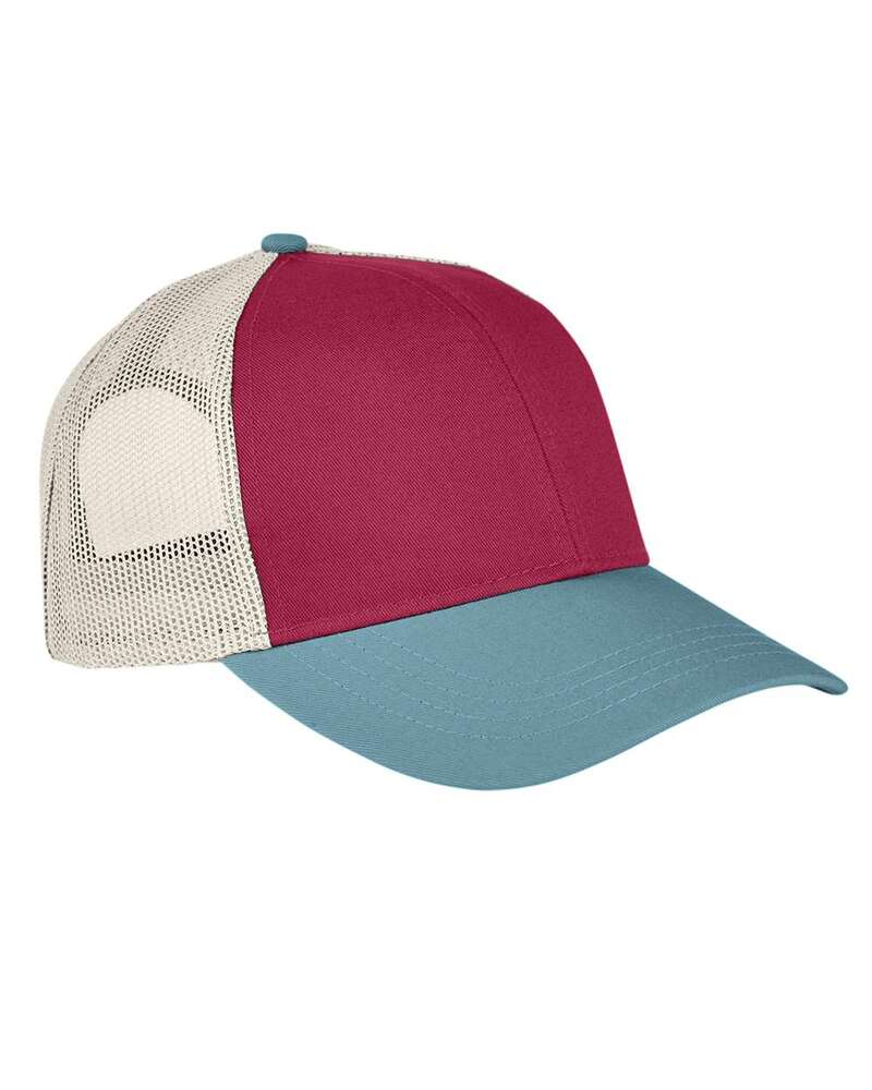 Authentic Pigment AP1919 Tri-Color Trucker Cap Front Fullsize"