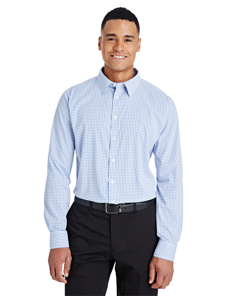 devon & jones dg540 crownlux performance™ men's micro windowpane shirt Front Fullsize