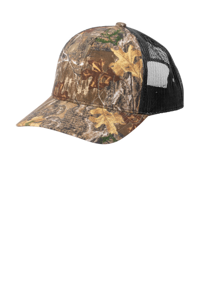 russell outdoors ru900 camo snapback trucker cap Front Fullsize