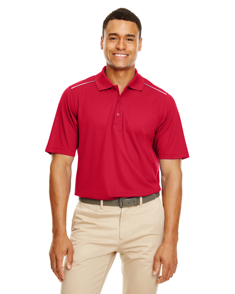 CORE365 88181R Men's Radiant Performance Piqué Polo with Reflective Piping Front Fullsize"