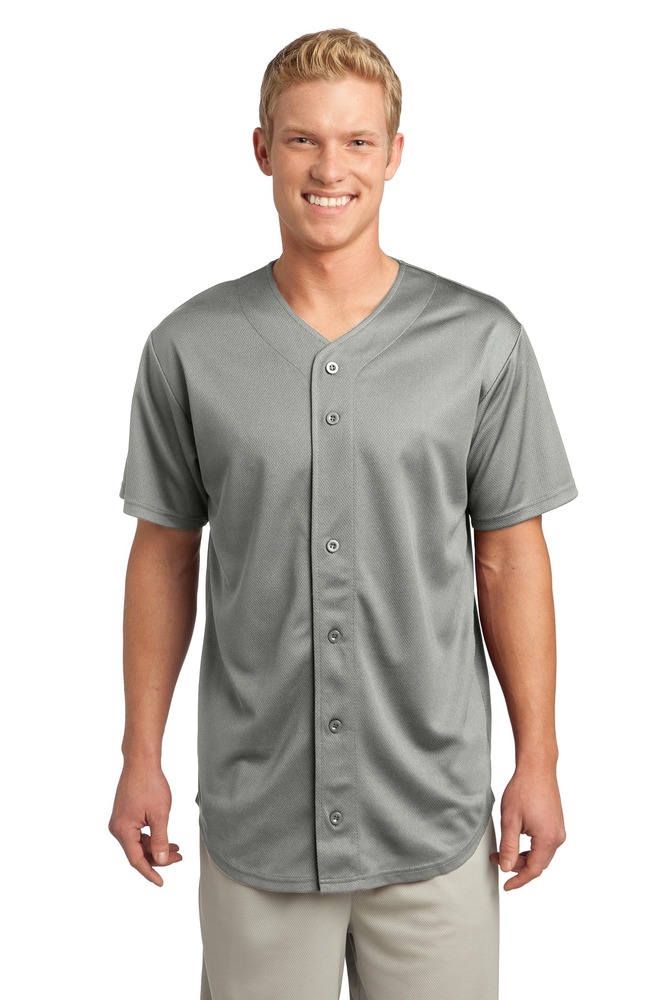 Sport-Tek ST220 PosiCharge ® Tough Mesh Full-Button Jersey Front Fullsize"