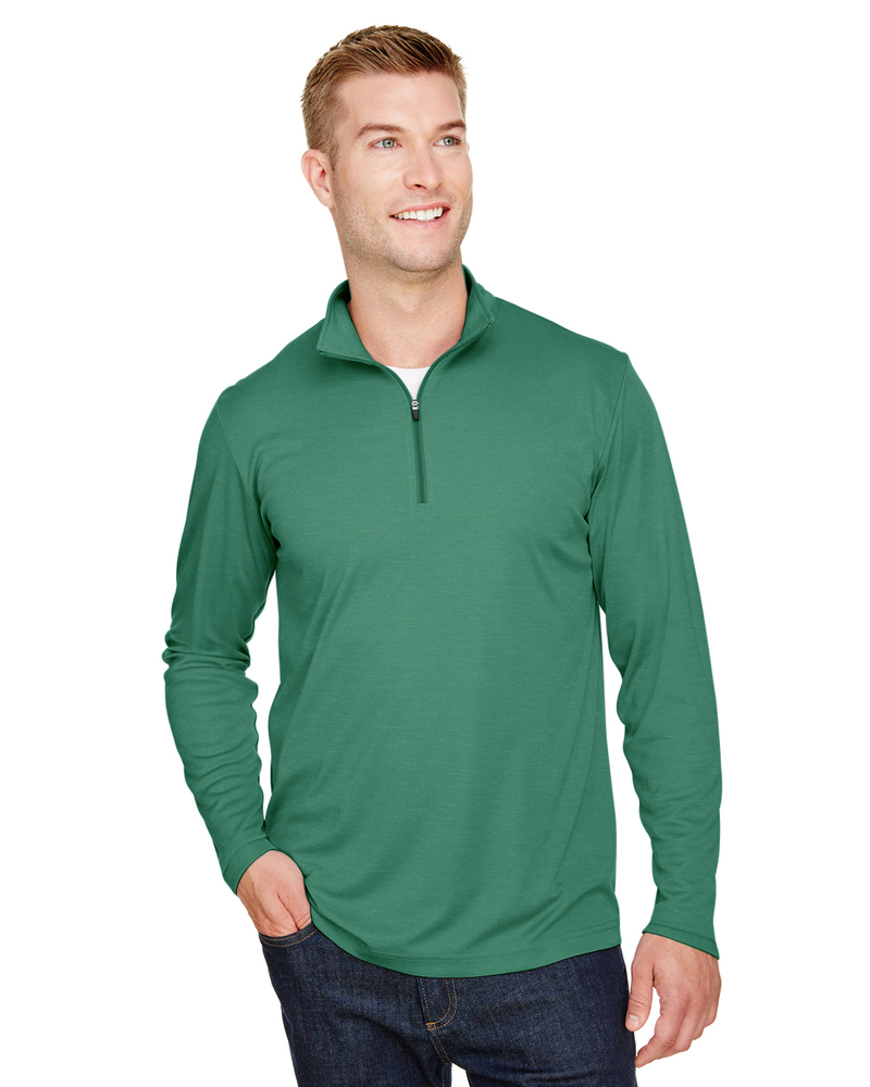 Team 365 TT31H Men's Zone Sonic Heather Performance Quarter-Zip Front Fullsize"