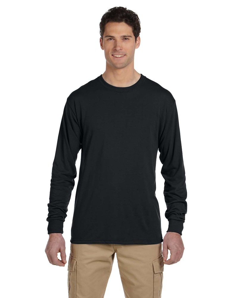 Jerzees 21ML Adult 5.3 oz. DRI-POWER® SPORT Long-Sleeve T-Shirt Front Fullsize"