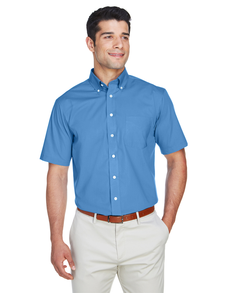 devon & jones d620s men's crown woven collection™ solid broadcloth short-sleeve shirt Front Fullsize