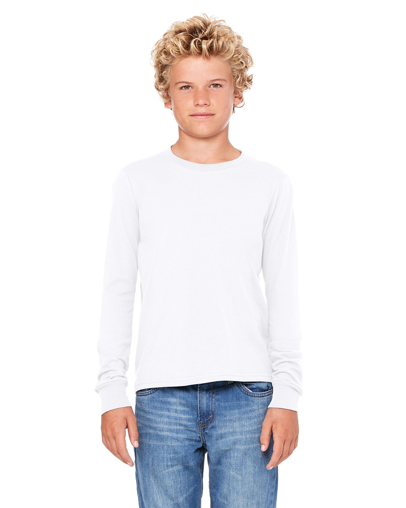 bella + canvas 3501y youth jersey long-sleeve t-shirt Front Fullsize