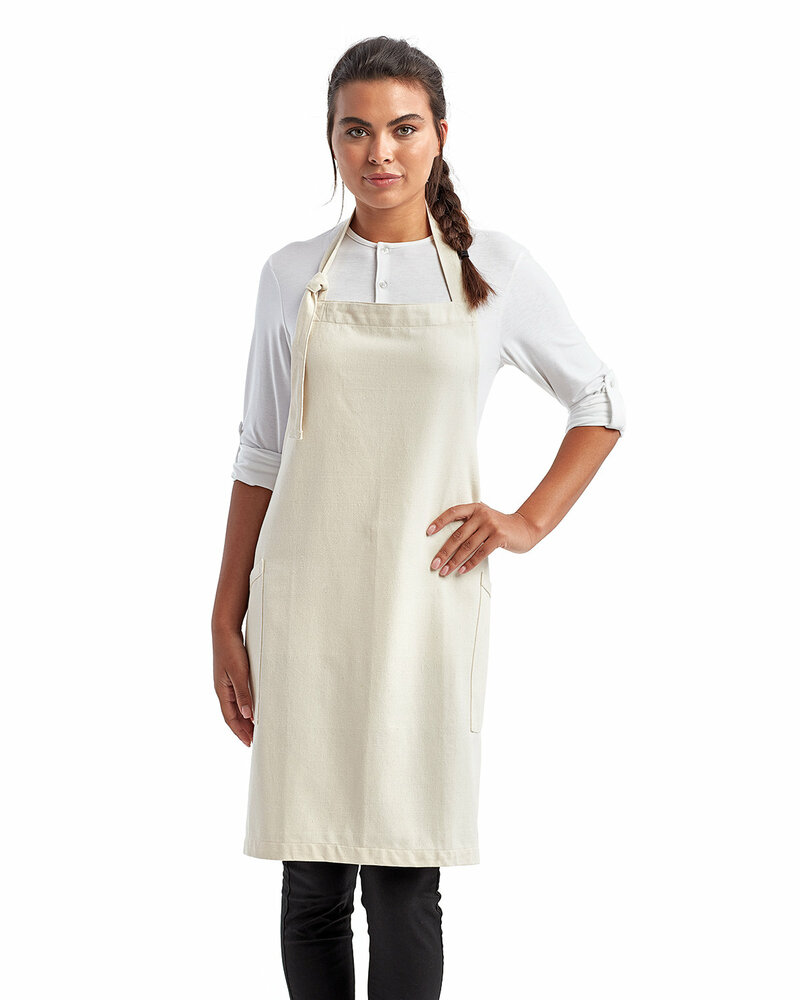 artisan collection by reprime rp122 unisex ‘regenerate’ sustainable bib apron Front Fullsize