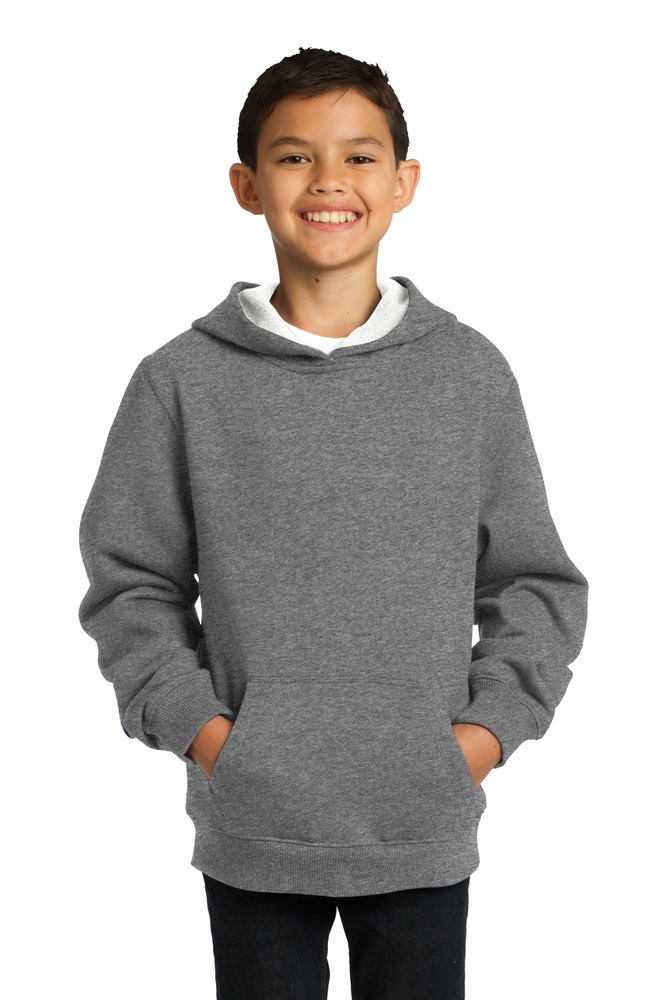 sport-tek yst254 youth pullover hooded sweatshirt Front Fullsize
