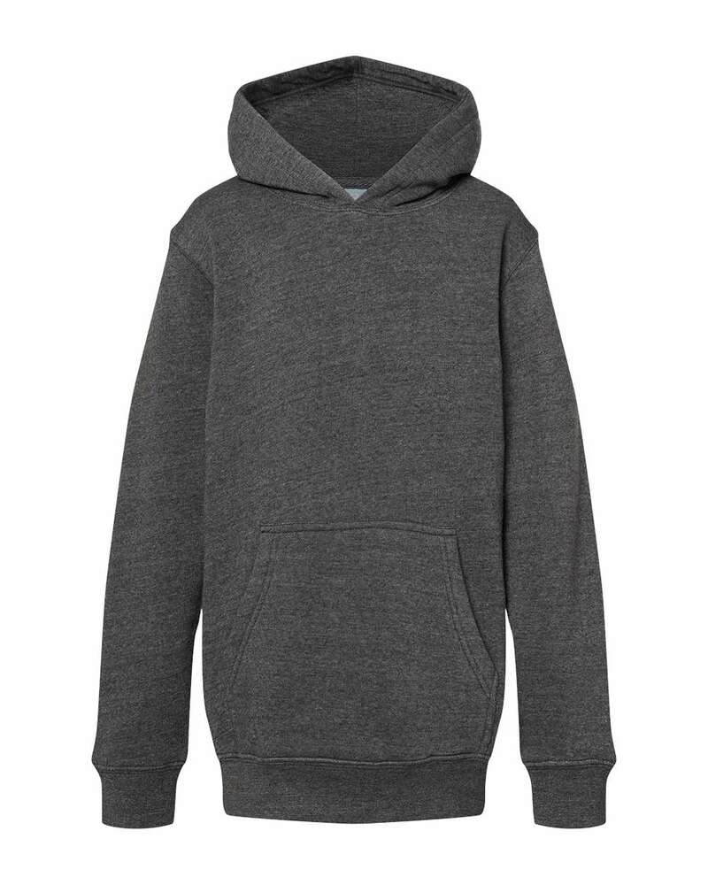 j america ja8880 youth triblend fleece hooded sweatshirt Front Fullsize