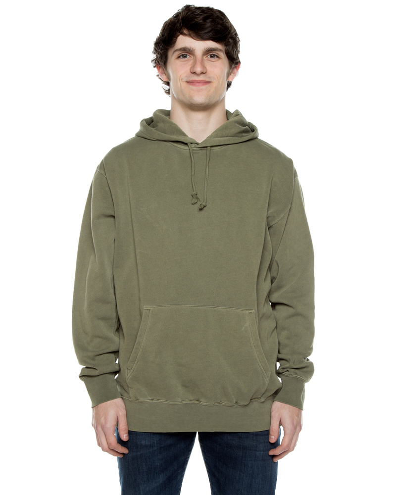 beimar pdf102r unisex 8.25 oz. 80/20 cotton/poly pigment-dyed hooded sweatshirt Front Fullsize