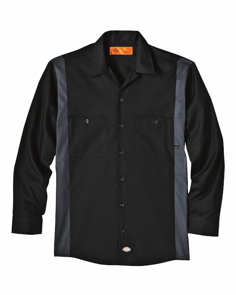 dickies ll524 unisex industrial color block long-sleeve shirt Front Fullsize