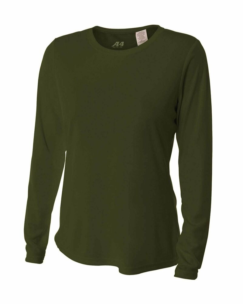 A4 NW3002 Ladies' Long Sleeve Cooling Performance Crew Shirt Front Fullsize"