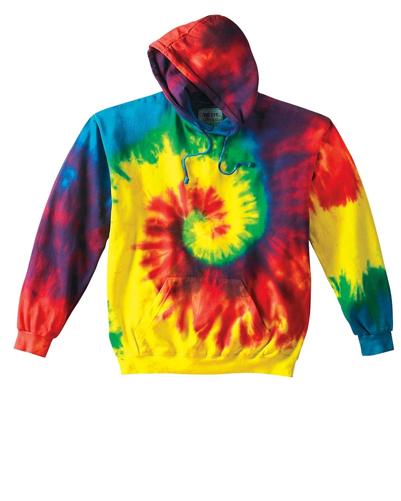 tie-dye cd877 adult 8.5 oz. tie-dyed pullover hood Front Fullsize