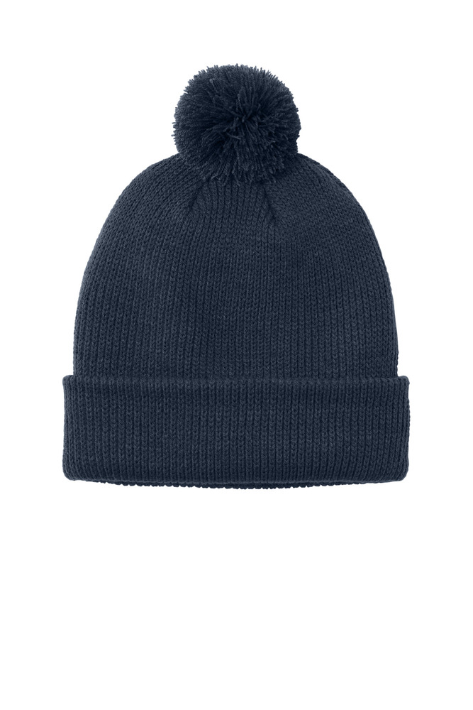 port authority c978 cozy pom beanie Front Fullsize